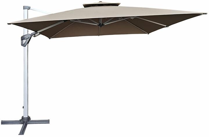 Contini De Luxe Roma Ampelschirm 3x3m taupe (3 m)