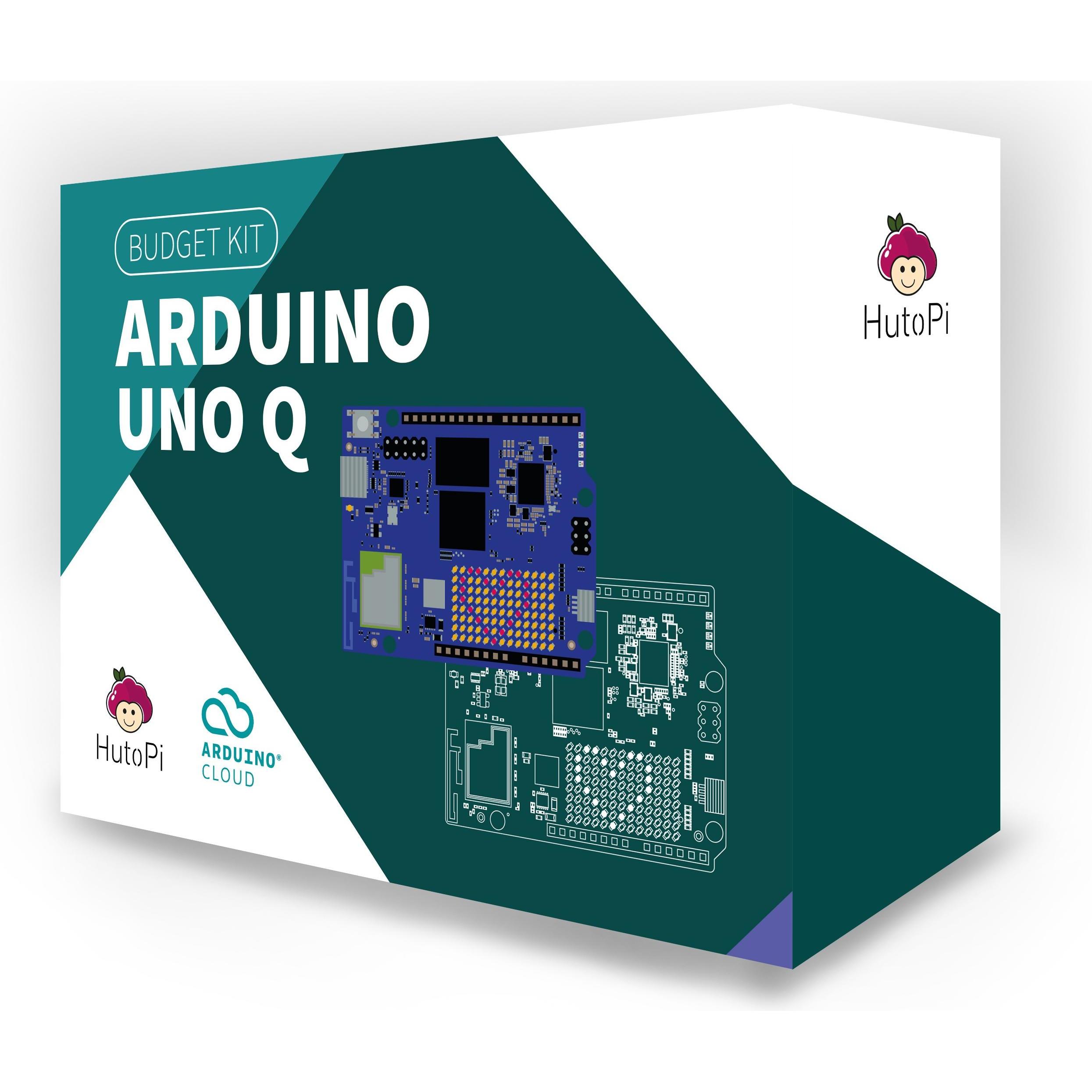 Arduino Budget Kit UNO Q (4GB - 32GB eMMC), Scheda + Kit di sviluppo