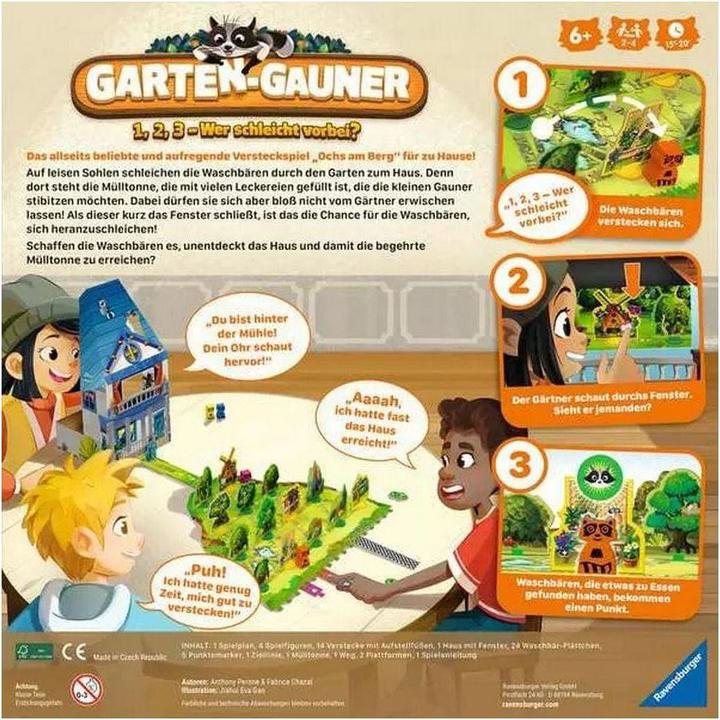 Produktbild Ravensburger 1, 2, 3 Wer schleicht vorbei? (Deutsch, 2 - 4 Spieler)