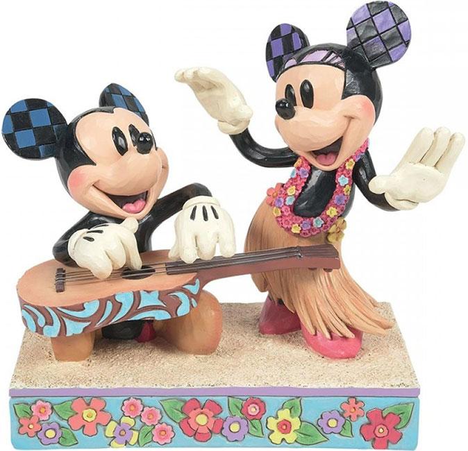 Disney Traditions Mickey And Minnie Hawaii Figurine