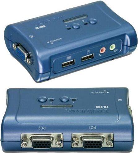 Actual product image Trendnet TK-209K 2-way USB KVM switch kit with audio