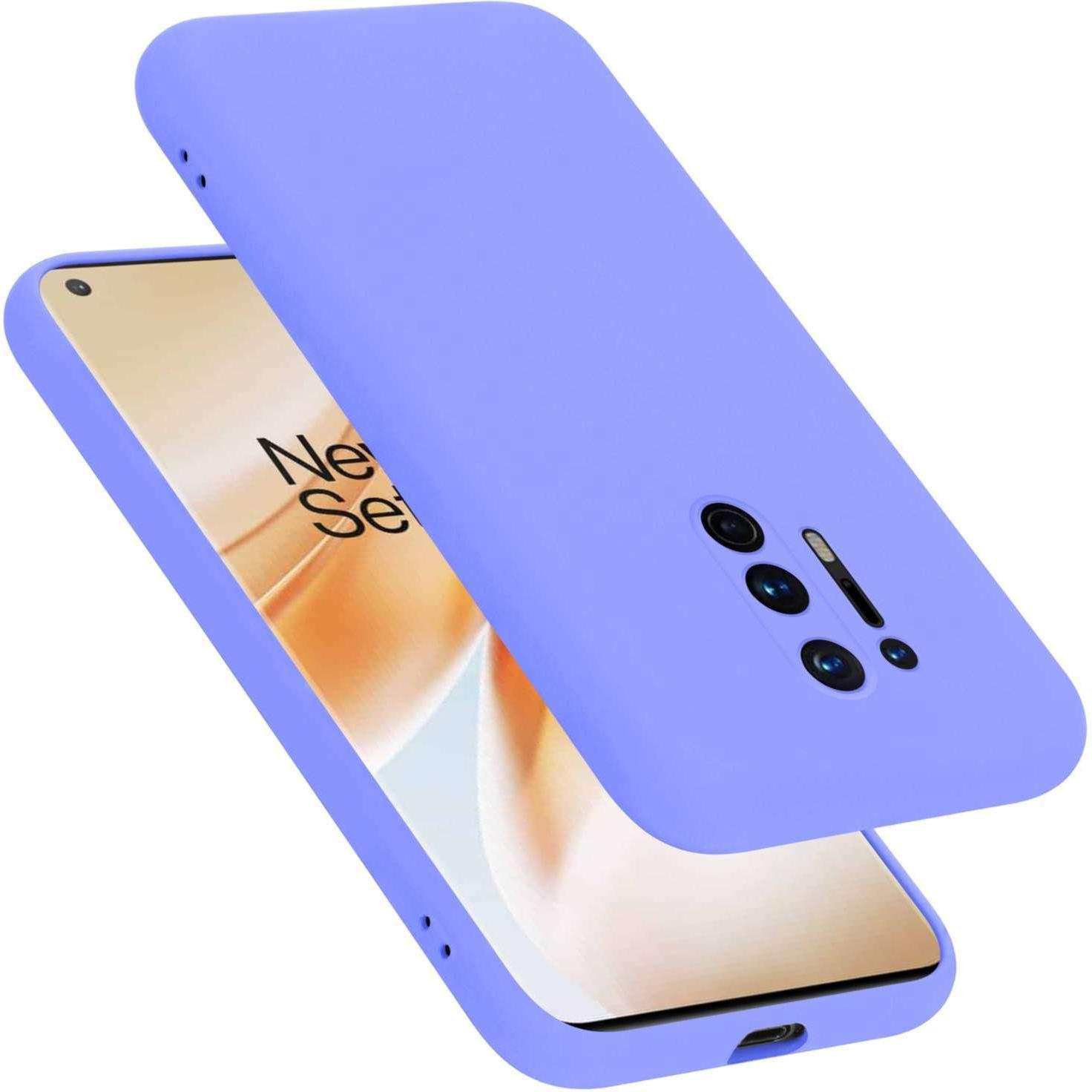 Cadorabo Hülle für OnePlus 8 PRO TPU im Liquid Case Design (OnePlus 8 Pro), Smartphone Hülle, Violett