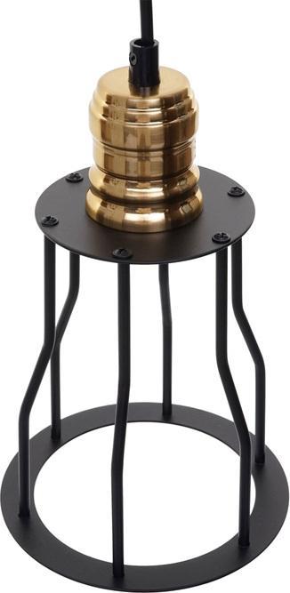 Immagine prodotto Swisshandel24 Lampada a sospensione, metallo industriale regolabile in altezza nero - 9x Lampada a gabbia Sc (E27)
