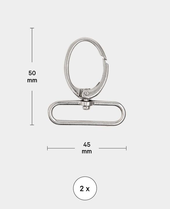 Actual product image Lalana Pendant with carabiner 50 x 45 mm, 2 pieces
