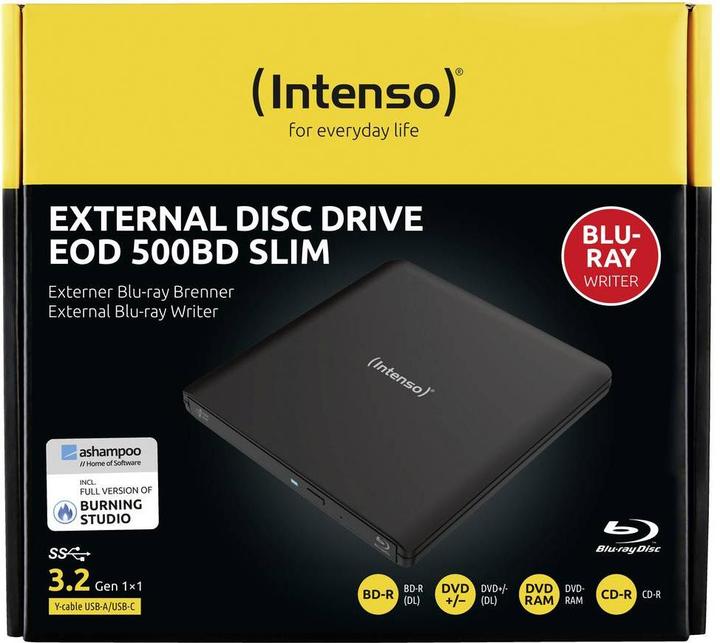 Actual product image Intenso Blu-ray Brenner EOD 500BD Slim