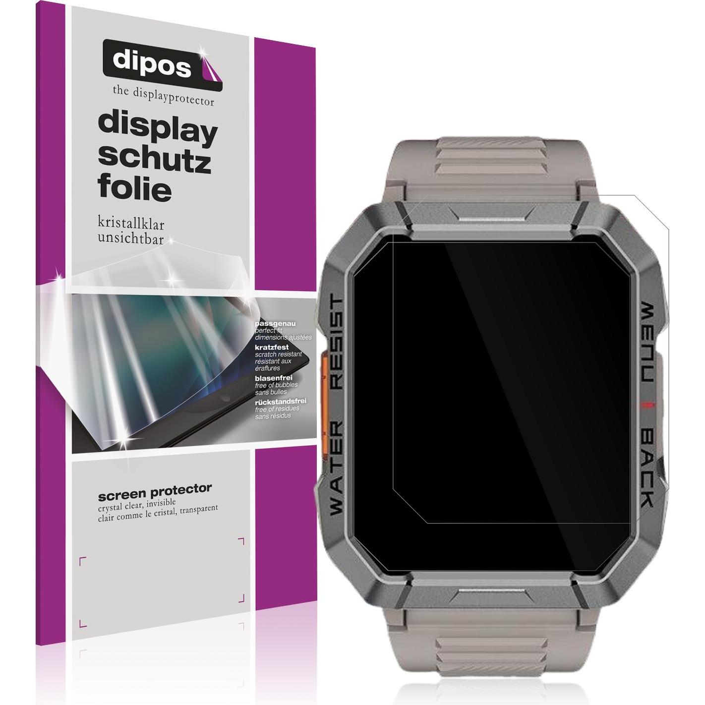 Dipos Schutzfolie Klar für Blackview W60 Smartwatch 2.01 Zoll, Smartwatch Schutzfolie, Transparent