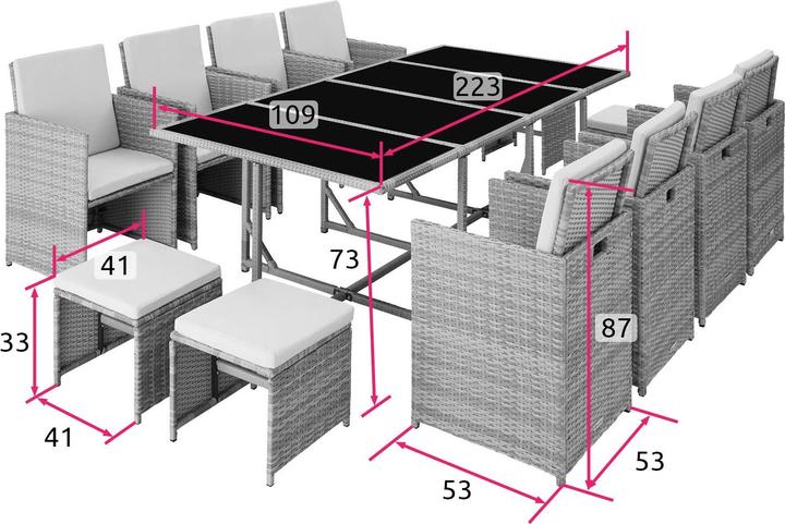 Produktbild tectake Rattan Sitzgruppe Palma