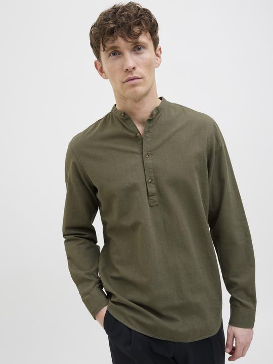 Actual product image Jack & Jones Jjesummer Half Placket Shirt Ls Sn (XL)