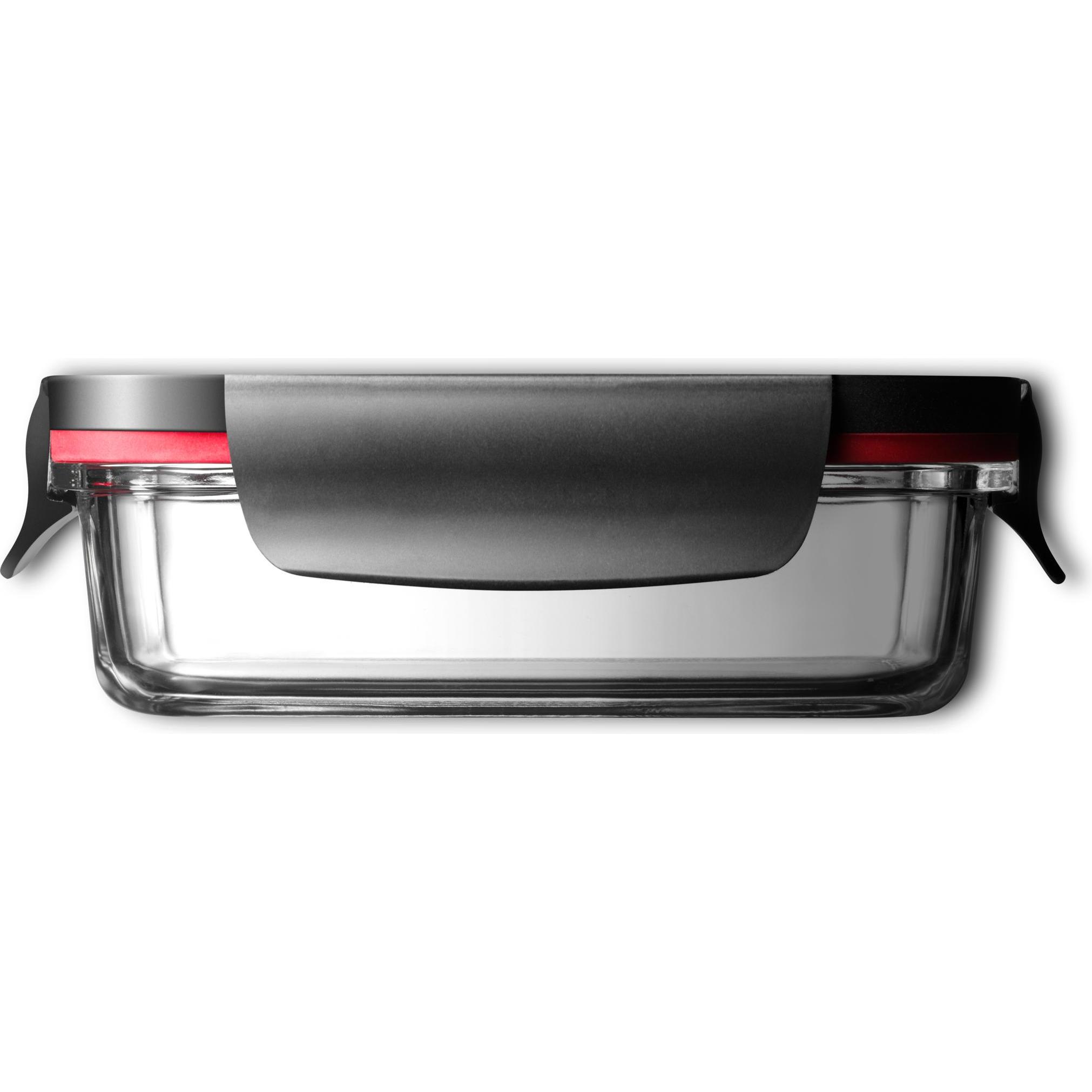 Silit Storio Vorratsdose 15 x 10cm Glas Vorratsglas luftdichter Aroma-Deckel Frischhaltedose, Vorratsbehälter, Schwarz