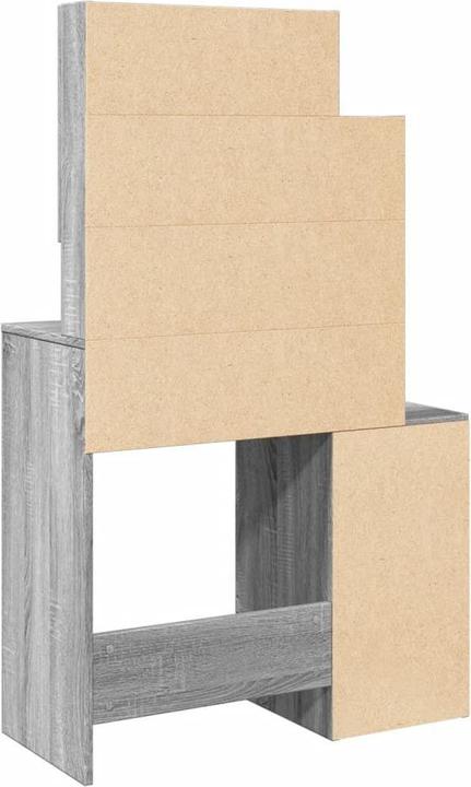 Image du produit vidaXL Coiffeuse avec armoire -Chêne (80 x 35 x 132 cm)