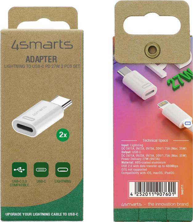 Image du produit 4smarts Lightning – USB type C (Lightning, 2 cm)