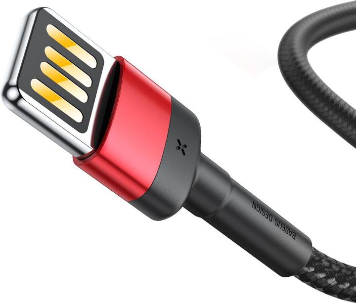 Actual product image Baseus Cafule Cablespecial editionUSB For iP 2.4A 1M Red+Black (1 m, USB 2.0, 18 W)