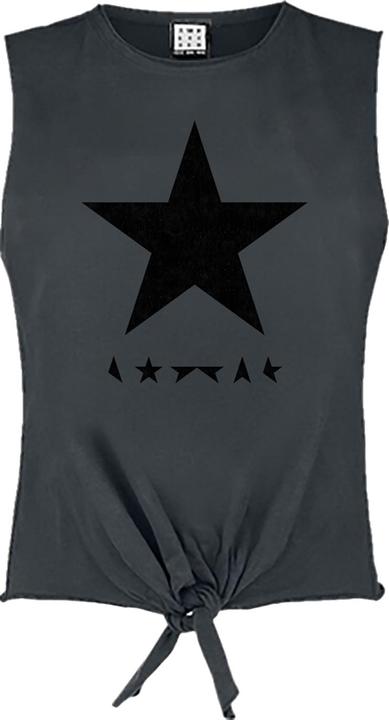 Actual product image Amplified Womens/Ladies Black Star David Bowie Sleeveless Tank Top (M)