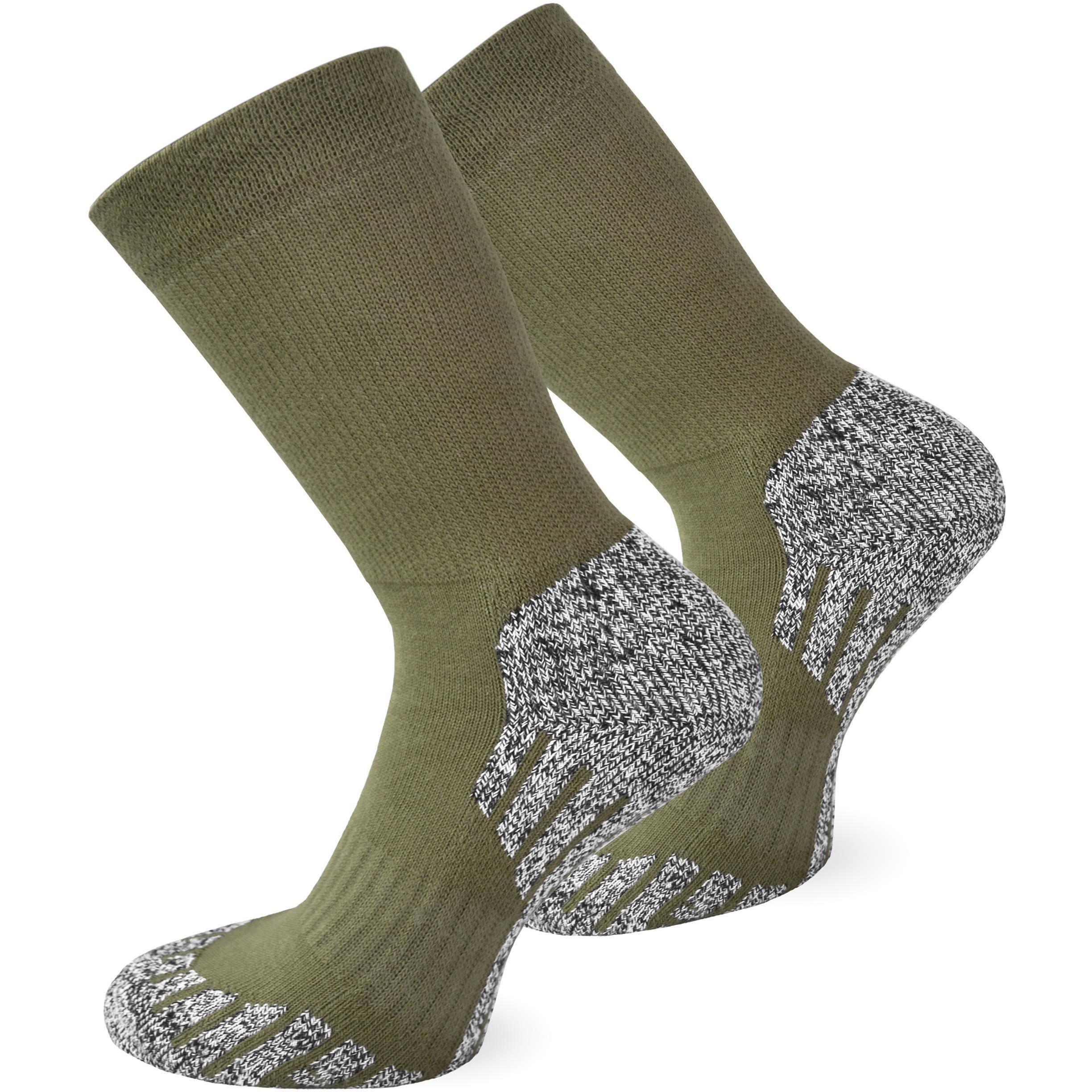 Normani, Herren, Socken, 2 Paar Coolmax Trekking-Funktionssocken, Grün, (2er Pack, 43 - 46)