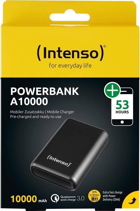 Actual product image Intenso Powerbank A10000 Power Delivery (10000 mAh, 20 W, 37 Wh)