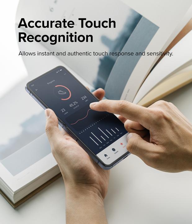 Actual product image Ringke Ringle Protective Foil Film 2 - Pack Galaxy Z Flip 4 (2 pcs., Samsung Galaxy Z Flip4)