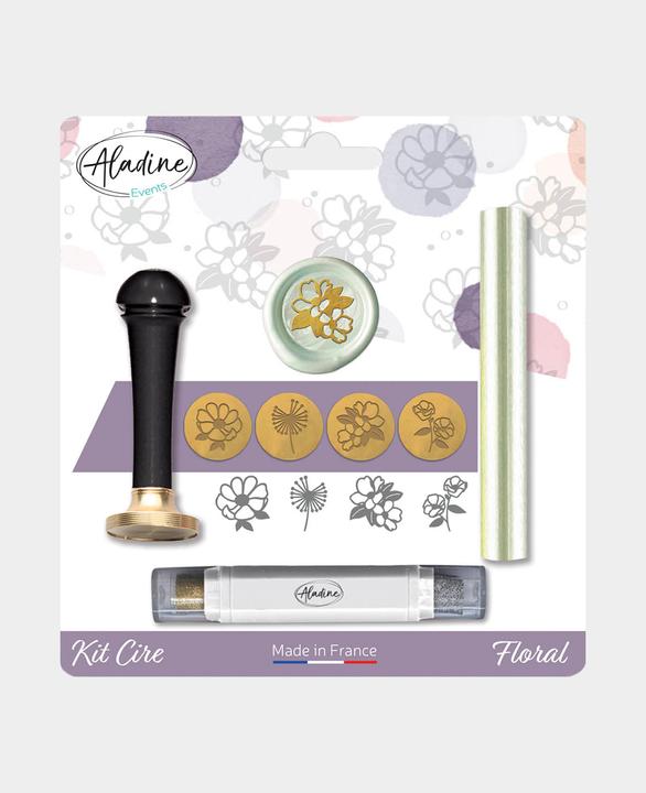 Image du produit Aladine Kit de cire à cacheter Fleuri