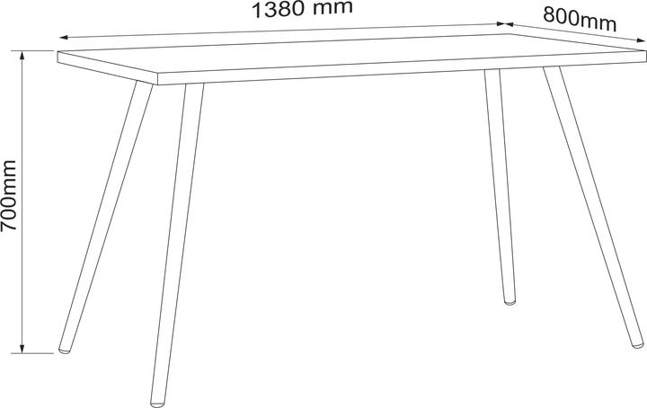 Valeurs nutritives et ingrédients VCM Holz Schreibtisch Bürotisch Salia 138x80