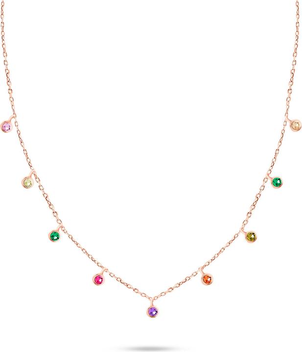 Immagine prodotto Brilio Collana in argento e bronzo con zirconi colorati NCL60R