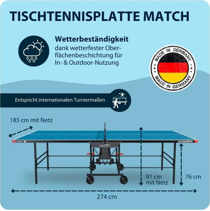 Produktbild Hudora Tischtennistisch Match