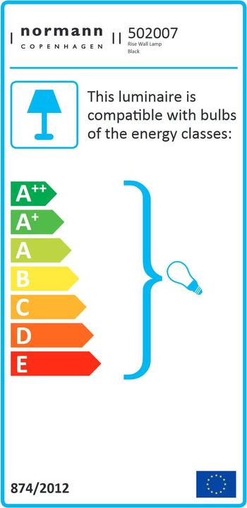 Etichetta energetica Normann Copenhagen Alzati (E14)