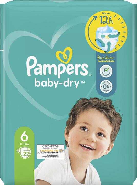 Produktbild Pampers Baby-Dry (Gr. 6, Tragepack, 22 Stück)