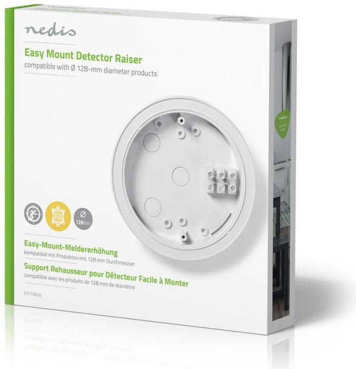 Actual product image Nedis Detector holder | Diameter: 128 mm | Screws and plug | 1 piece | White