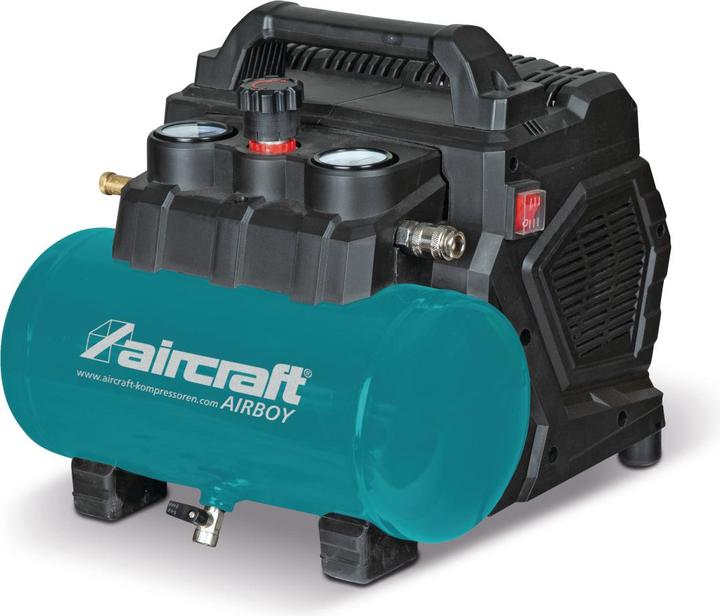 Actual product image Aircraft Compressor AIRBOY SILENCE 221 OF E Whisper compressor, 8 bar pressure, with 6 litre tank (8 bar, 6 l)
