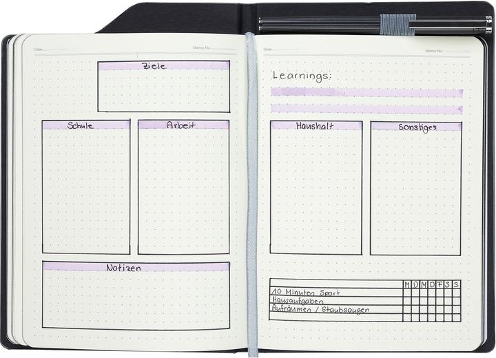 Actual product image Kolma Notizbuch A5 RPET grau/schwarz (A5, Dotted, Hardcover)