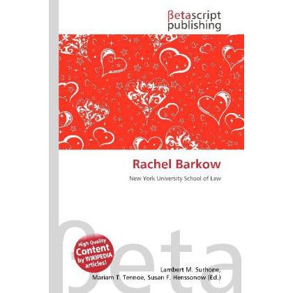 Rachel Barkow, Fachbücher