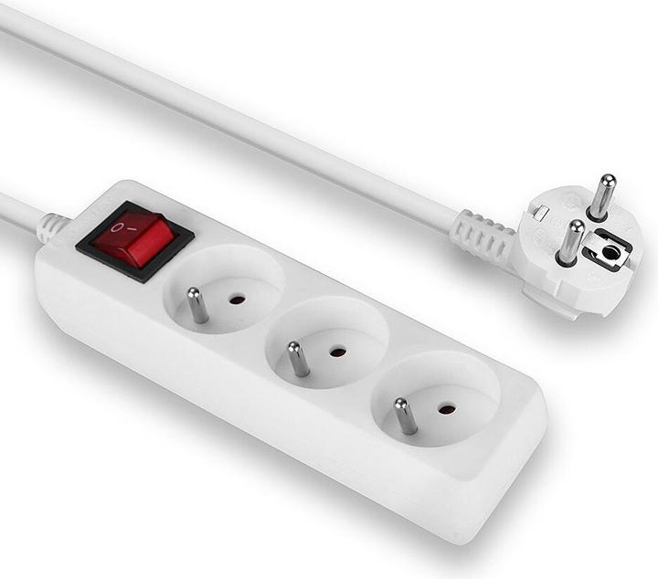 Immagine prodotto Lindy Presa di corrente a 3 vie con interruttore FR Francia (3x, CEE 7/5, 1.40 m)