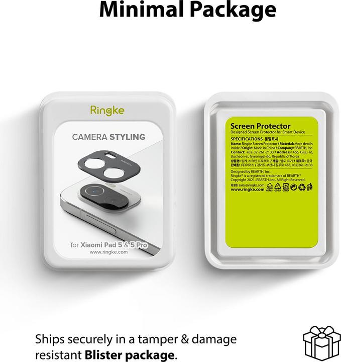 Produktbild Ringke Screen Protector for Mi Pad 5 / 5 Pro Camera Styling BLACK (Xiaomi Pad 5, Xiaomi Pad 5 Pro)