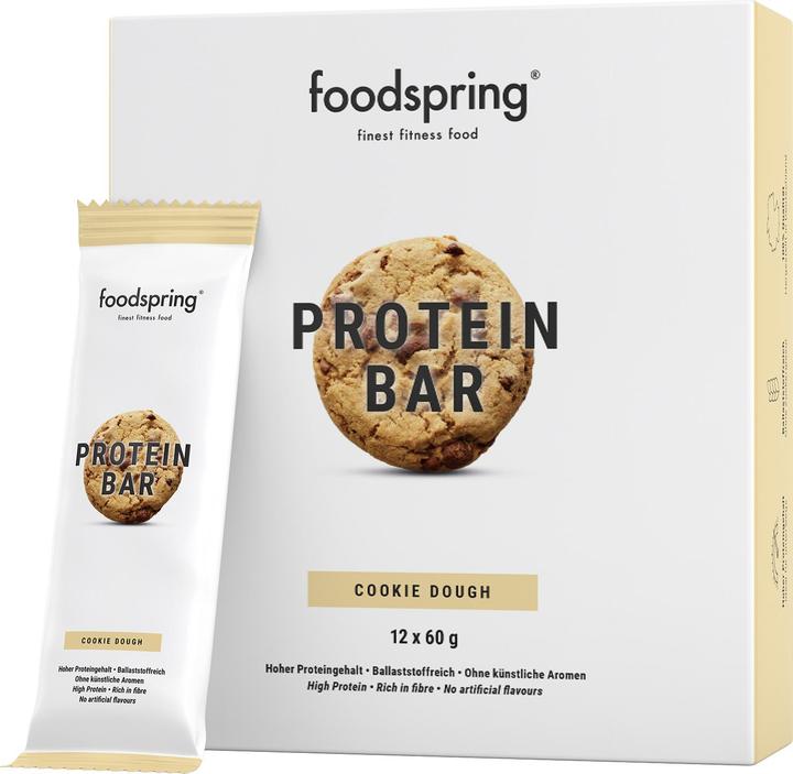 Immagine prodotto Foodspring Protein Bar (Pasta da biscotto, 12 pz., 720 g)