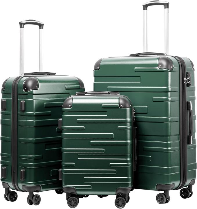 Coolife 3-teiliges Hartschalen Koffer-Set (93 l)