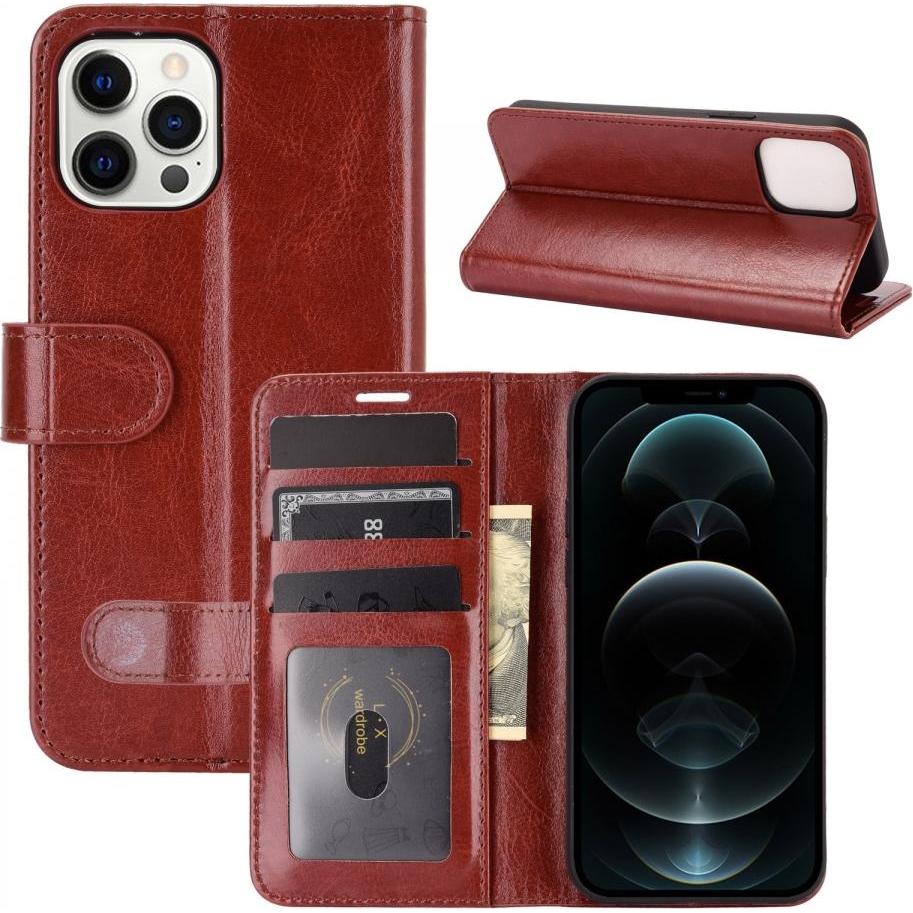 Thumbnail - Screenguard CardLounge Apple iPhone 12 Pro Leder Hülle (Apple iPhone 12 Pro), Smartphone Hülle, Braun
