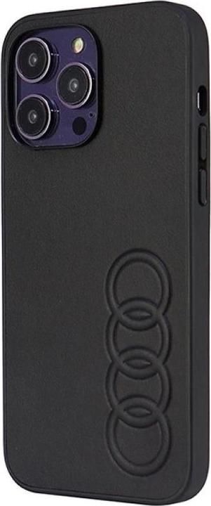 Produktbild Audi Synthetic Leather iPhone 14 Pro Max 6.7" czarny/black hardcase AU-TPUPCIP14PM-TT/D1-BK (Apple iPhone 14 Pro Max)
