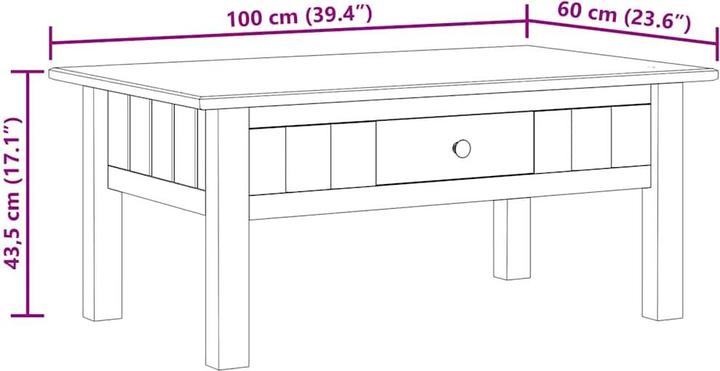 Immagine prodotto vidaXL Beistelltisch (100 x 60 x 45 cm)