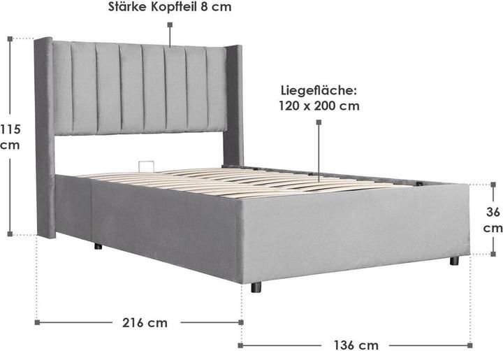 Image du produit Juskys Savona (120 x 200 cm)