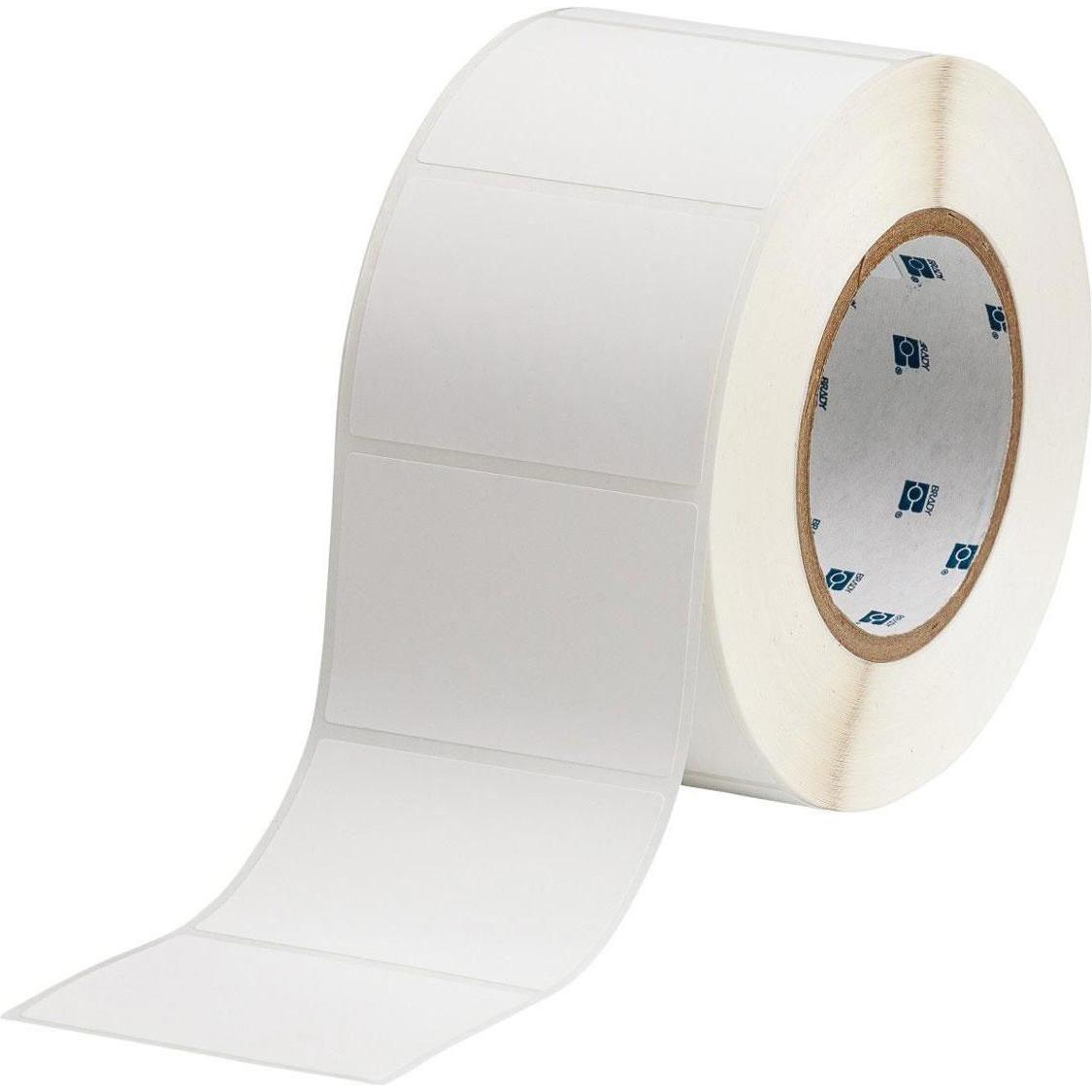 Brady, Etiketten, THT-19-449-1, Polypropylen, matt, Weiss, 76.20 x 50.80 mm, wiederablösbar (1000 E.)