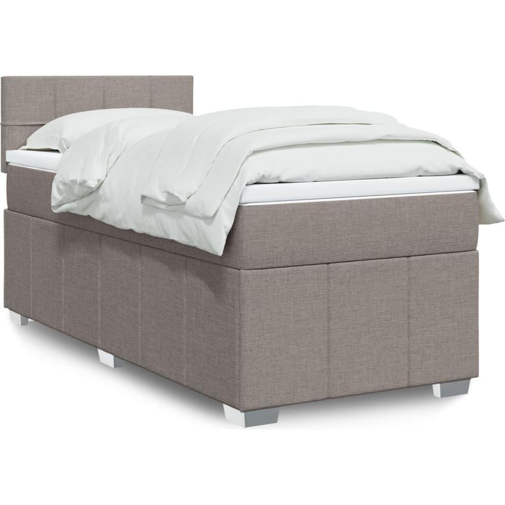 VidaXL, Bett, Bo x springbett mit Matratze 100 x 200 cm Stoff (100 x 200 cm)