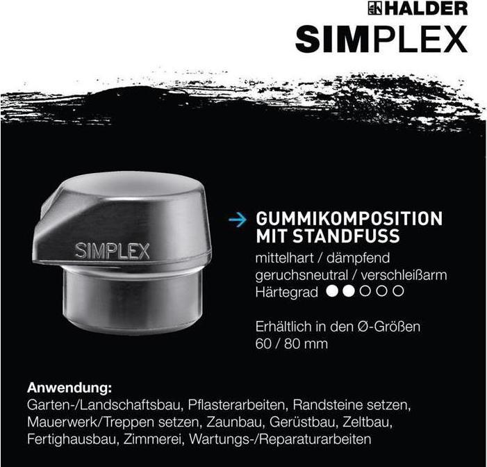 Actual product image Halder SIMPLEX soft face hammer 3027 (1508 g)
