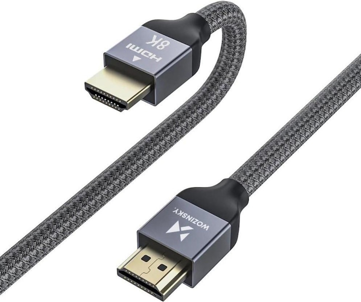 Image du produit Wozinsky HDMI 2.1 8K 60 Hz 48 Gbps / 4K 120 Hz / 2K 144 Hz 2 m argent (WHDMI-20) (2 m, HDMI)