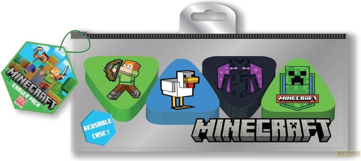 Image du produit Pyramid Minecraft Gomme pack de 4 cartons d'emballage (10)