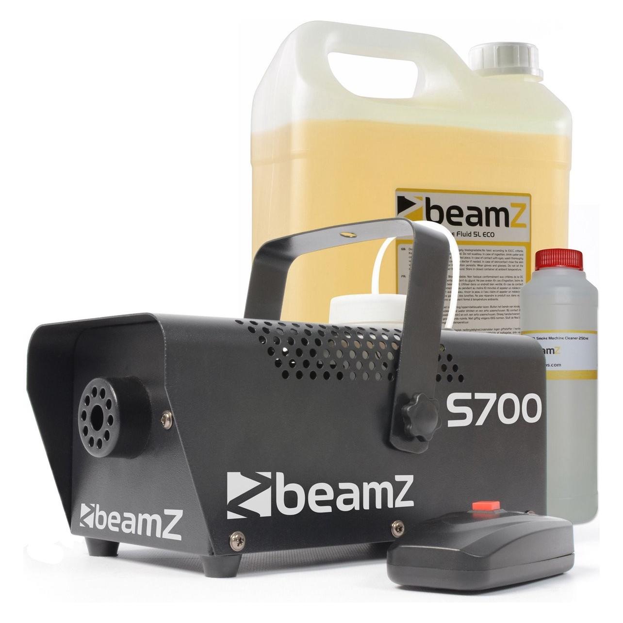 BeamZ Rauchmaschine - S700 Rauchmaschine 700W Mit Reinigungs- Und Rauchflüssigkeit, Nebelmaschine