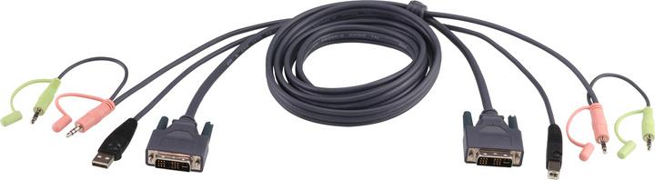 Image du produit Aten 2L-7D05UD Câble DVI-D Dual Link-KVM avec connecteurs USB