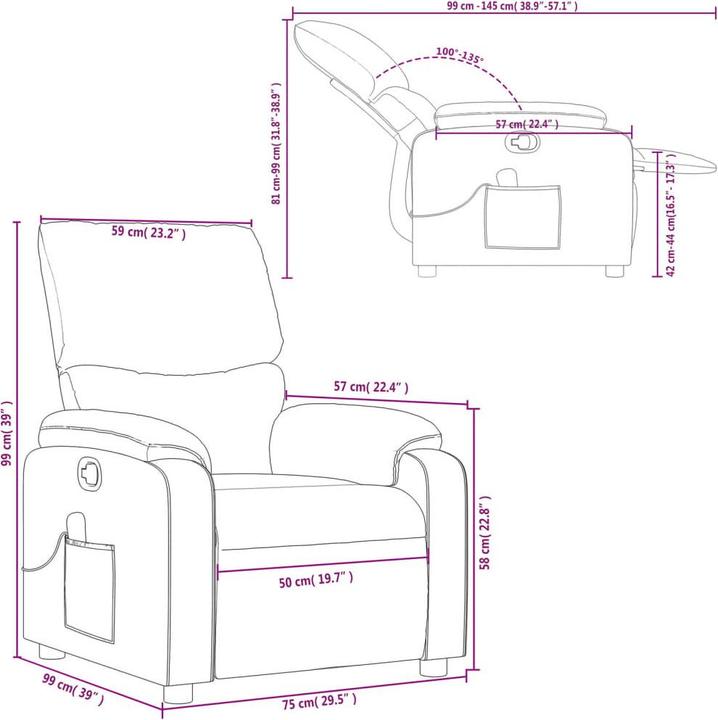 Actual product image VidaXL Massage-Relaxsessel