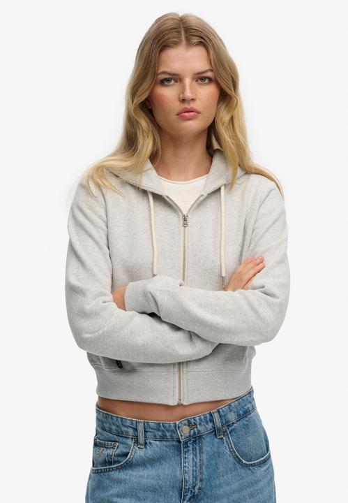 Produktbild Superdry Verkürzte Essential Kapuzenjacke mit Logo (M)