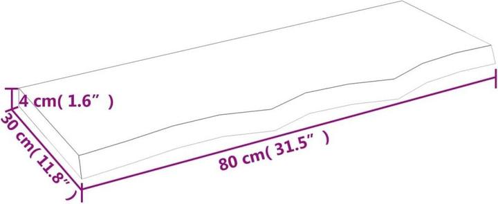 Immagine prodotto vidaXL Waschtischplatte (80 x 30 cm)