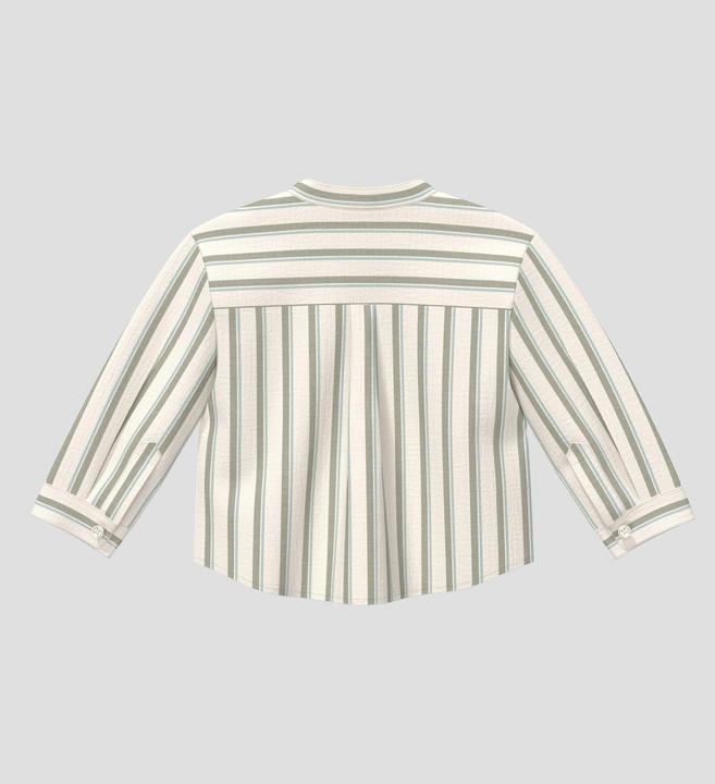 Immagine prodotto s.Oliver Gestreiftes Double Cloth Langarmhemd mit Stehkragen (86)