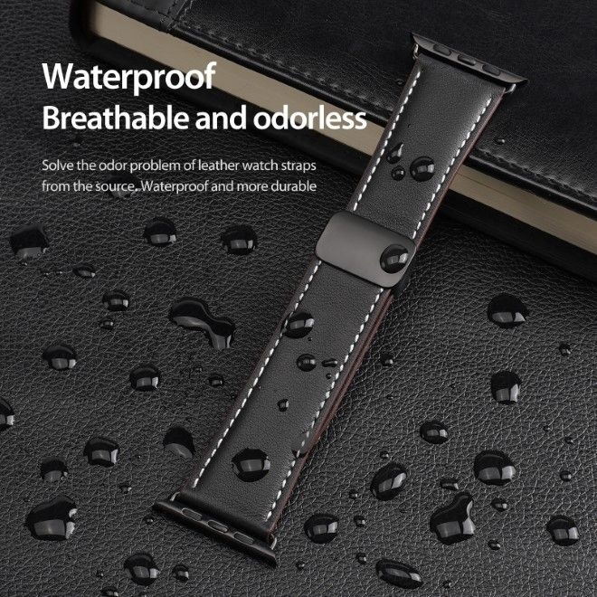 Actual product image Dux Ducis YA Strap (38 mm, 40 mm, 41 mm, Genuine leather, Apple Watch Series 1, Apple Watch Series 2, Apple Watch Series 3, Apple Watch Series 4, Apple Watch Series 5, Apple Watch Series 6, Apple Watch Series 7, Apple Watch Series 8, Apple Watch Series 9, Apple Watch SE)